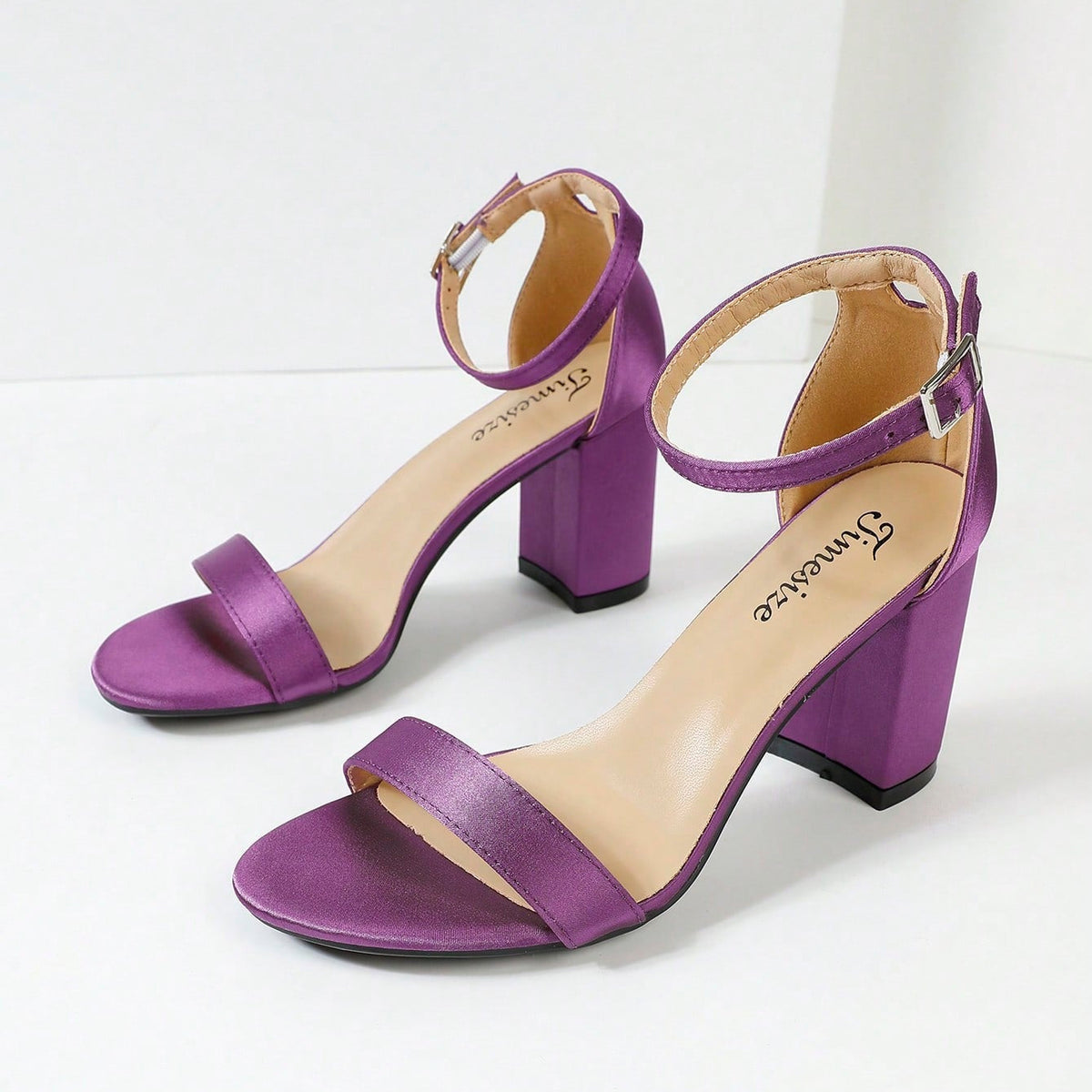 Purple chunky heel dress shoes – women collection
